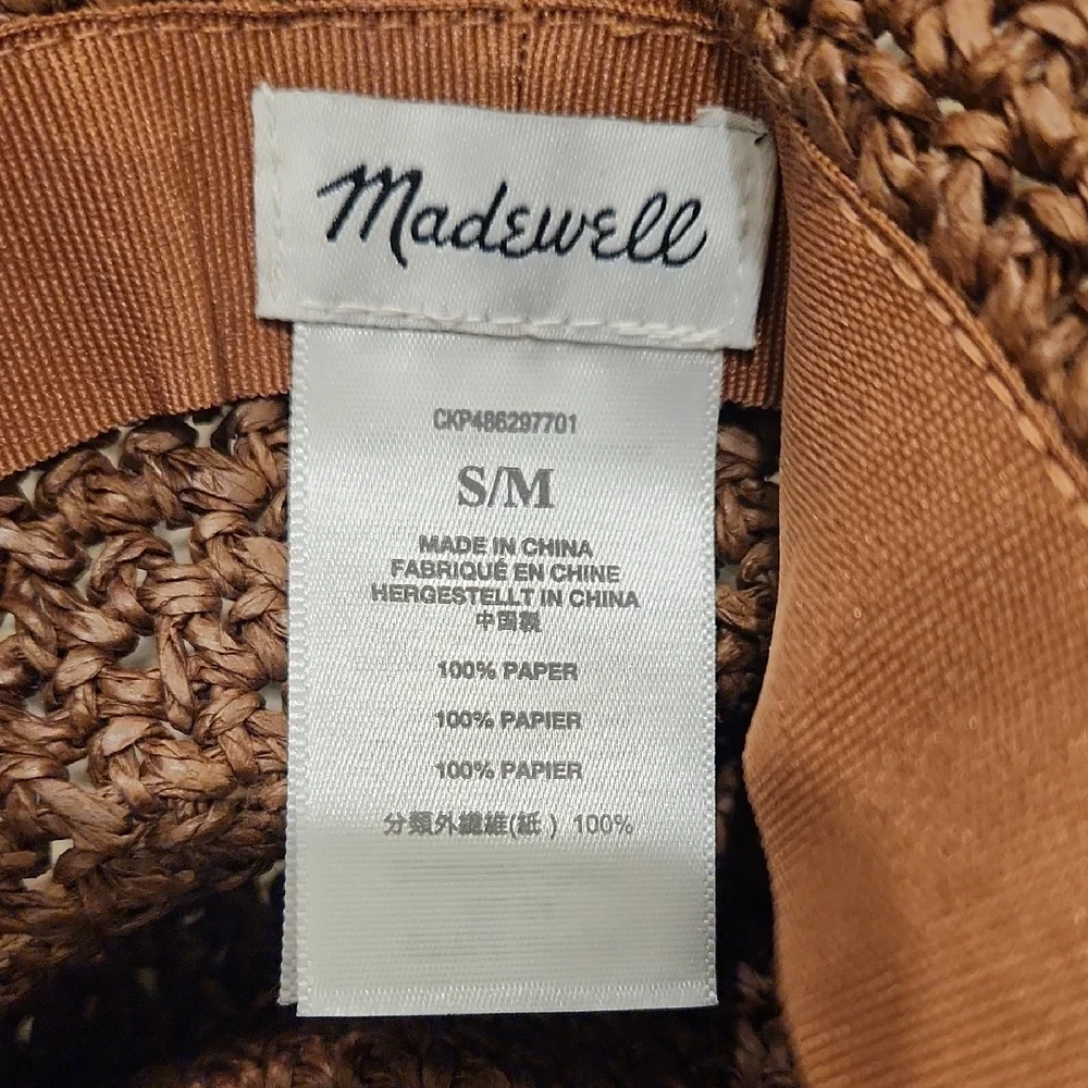 Madewell Brown Crochet Bucket Hat - Picture 2 of 5